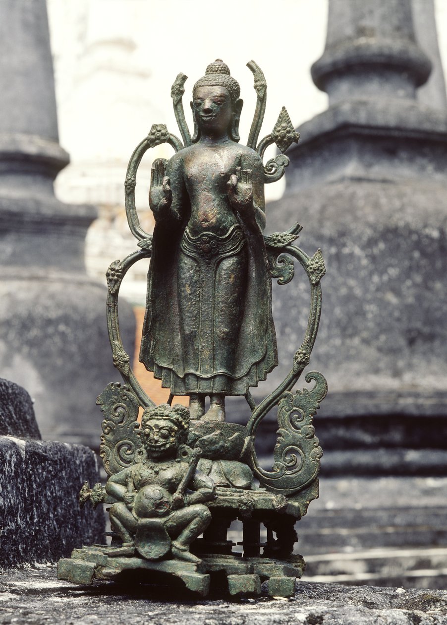 Buddha i argumentasjonsstilling (bronse) av Siamese School