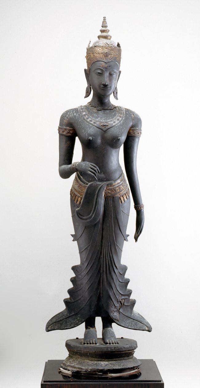 Stående Uma, Sukhothai-stil (forgylt bronse) av Siamese School