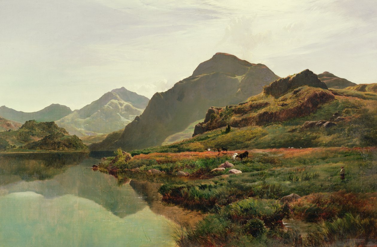 En Highland Loch-scene av Sidney Richard Percy