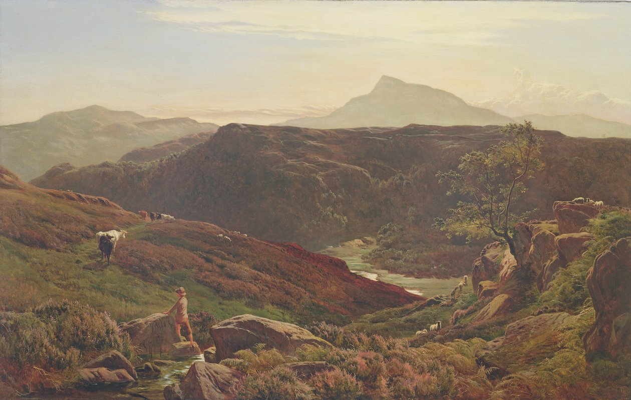 Moel Siabod fra Capel Curmon, 1867 av Sidney Richard Percy