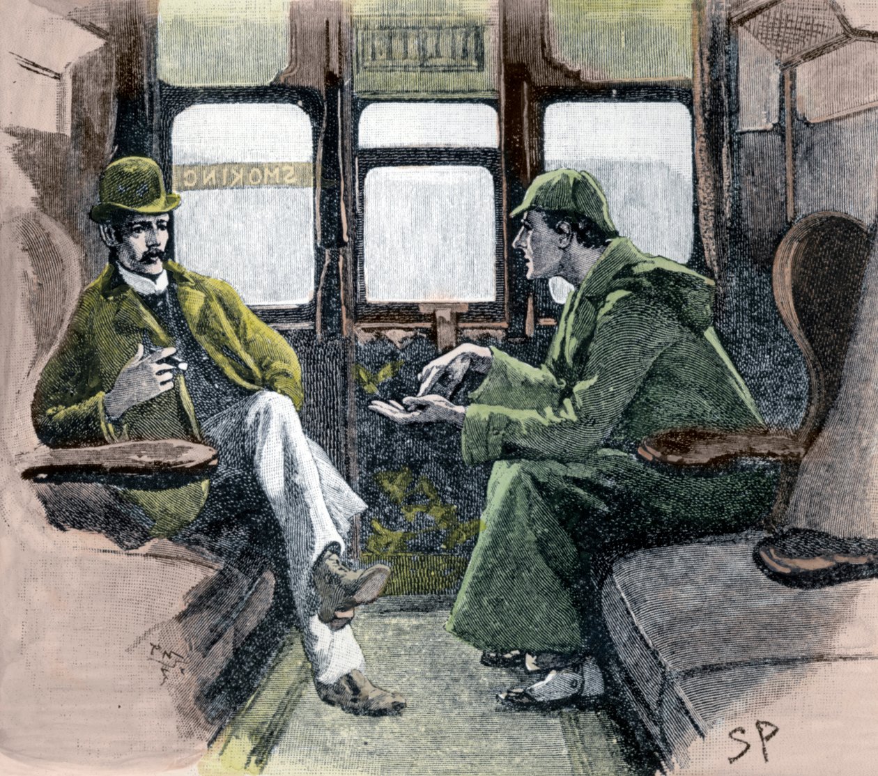 "Holmes ga meg en skisse av hendelsene", 1901 av Sidney E Paget