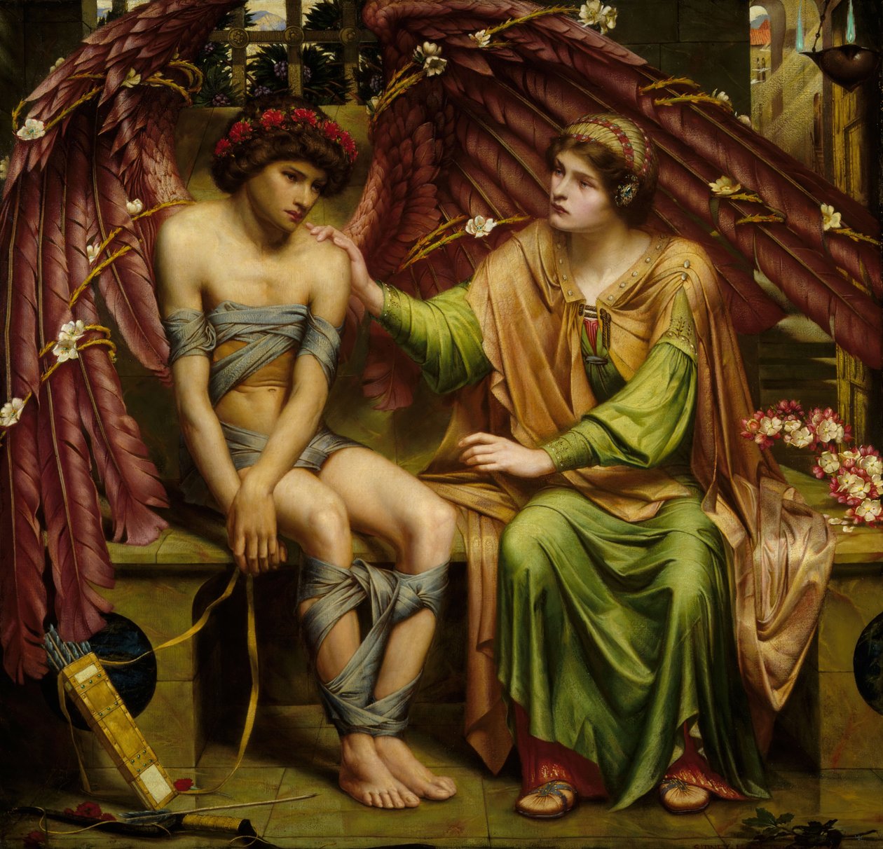 Hope Comforting Love in Bondage, 1901. av Sidney Harold Meteyard