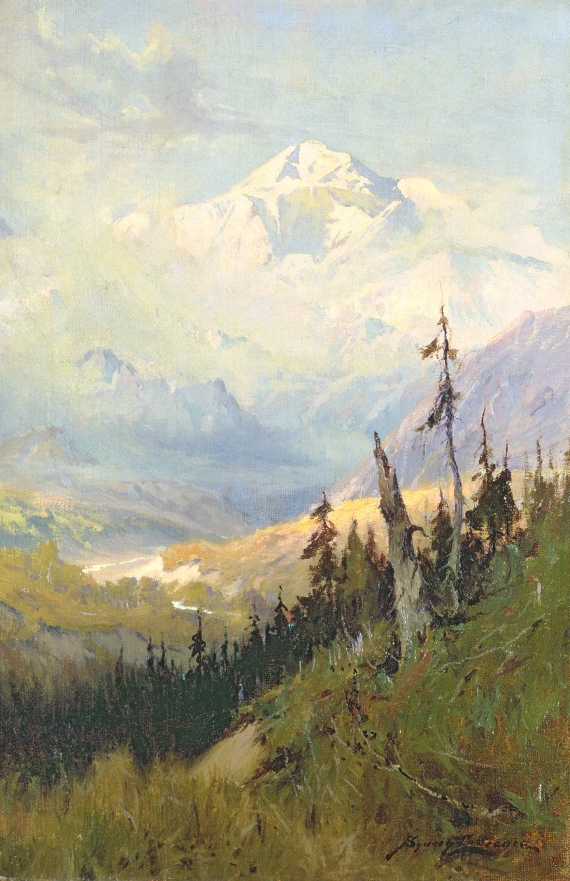 An Autumn Day, Mt. McKinley (olje på lerret) av Sidney Laurence