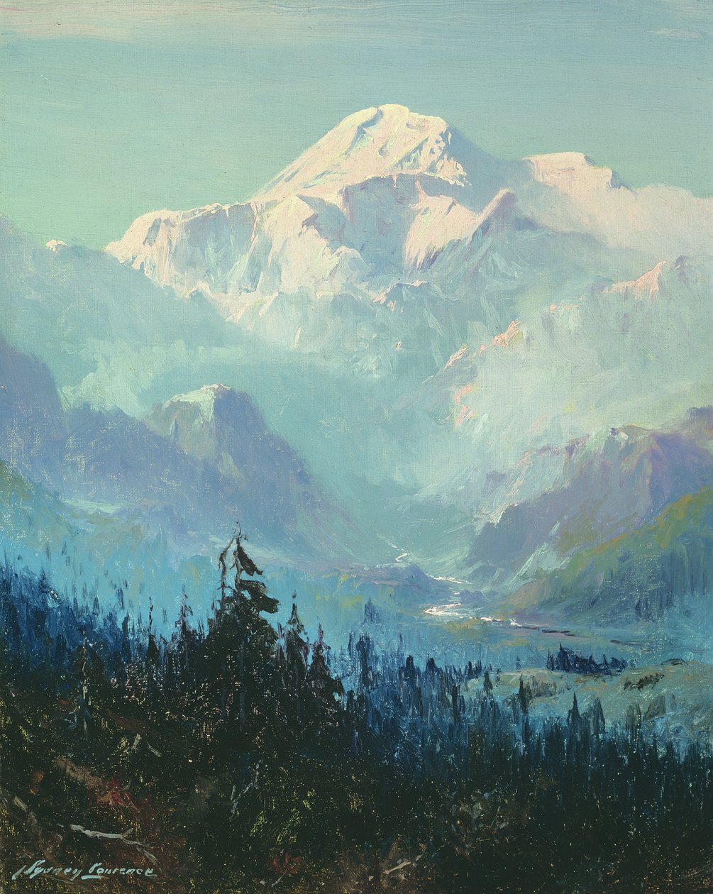 Mount McKinley (olje på lerret) av Sidney Laurence