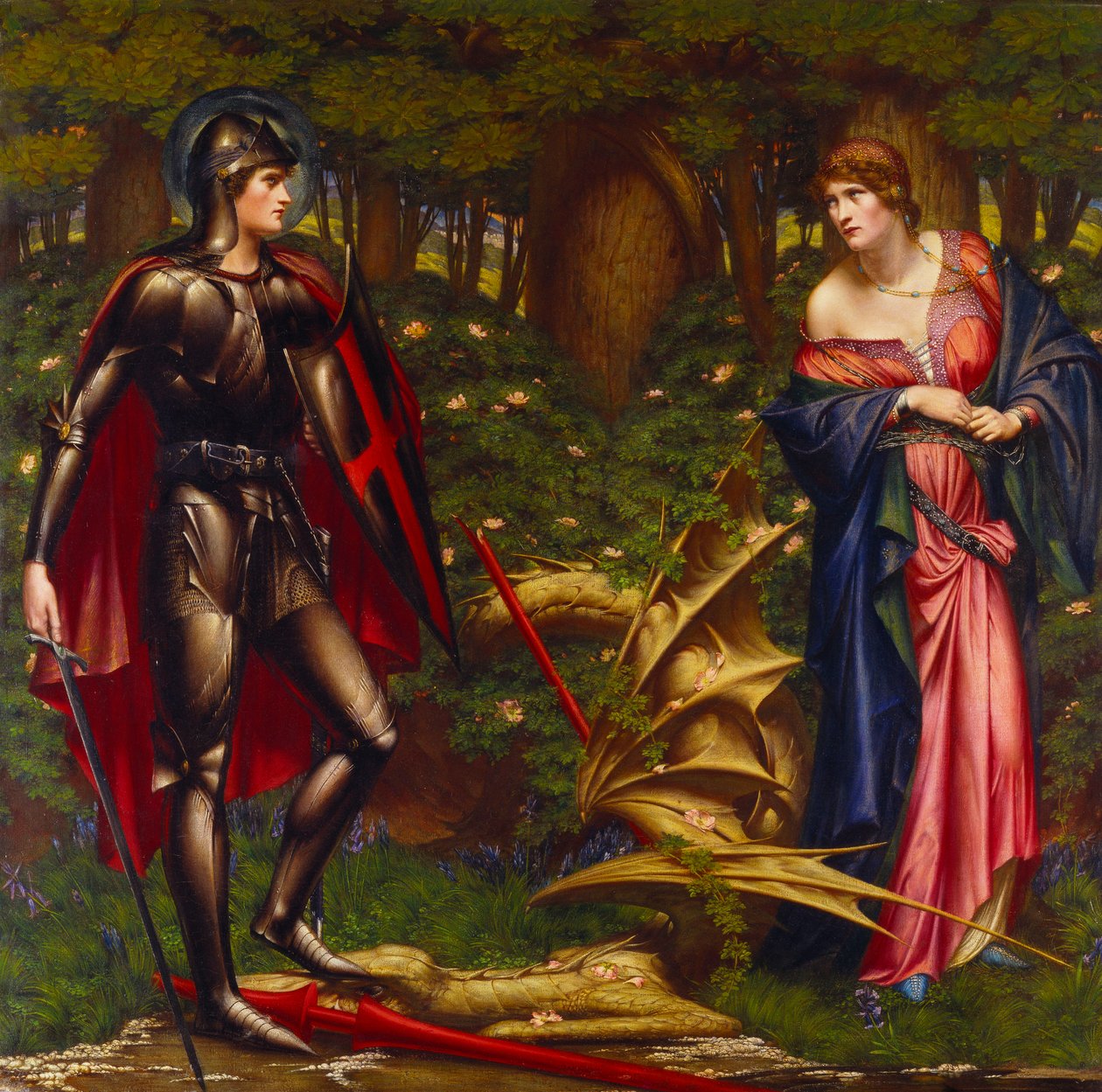 St. George and the Dragon (olje på lerret) av Sidney Meteyard