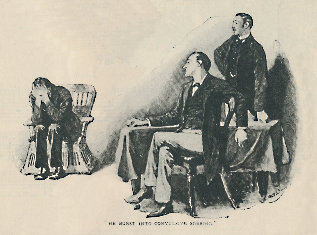 Han brast ut i konvulsiv hulking, 1892 av Sidney Paget