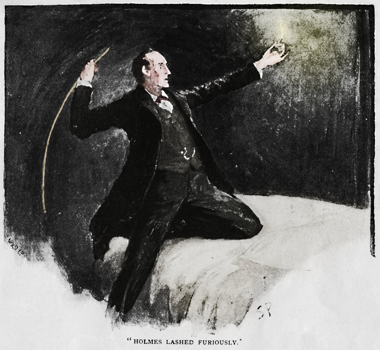 Holmes Lashed Furiously, 1892 av Sidney Paget