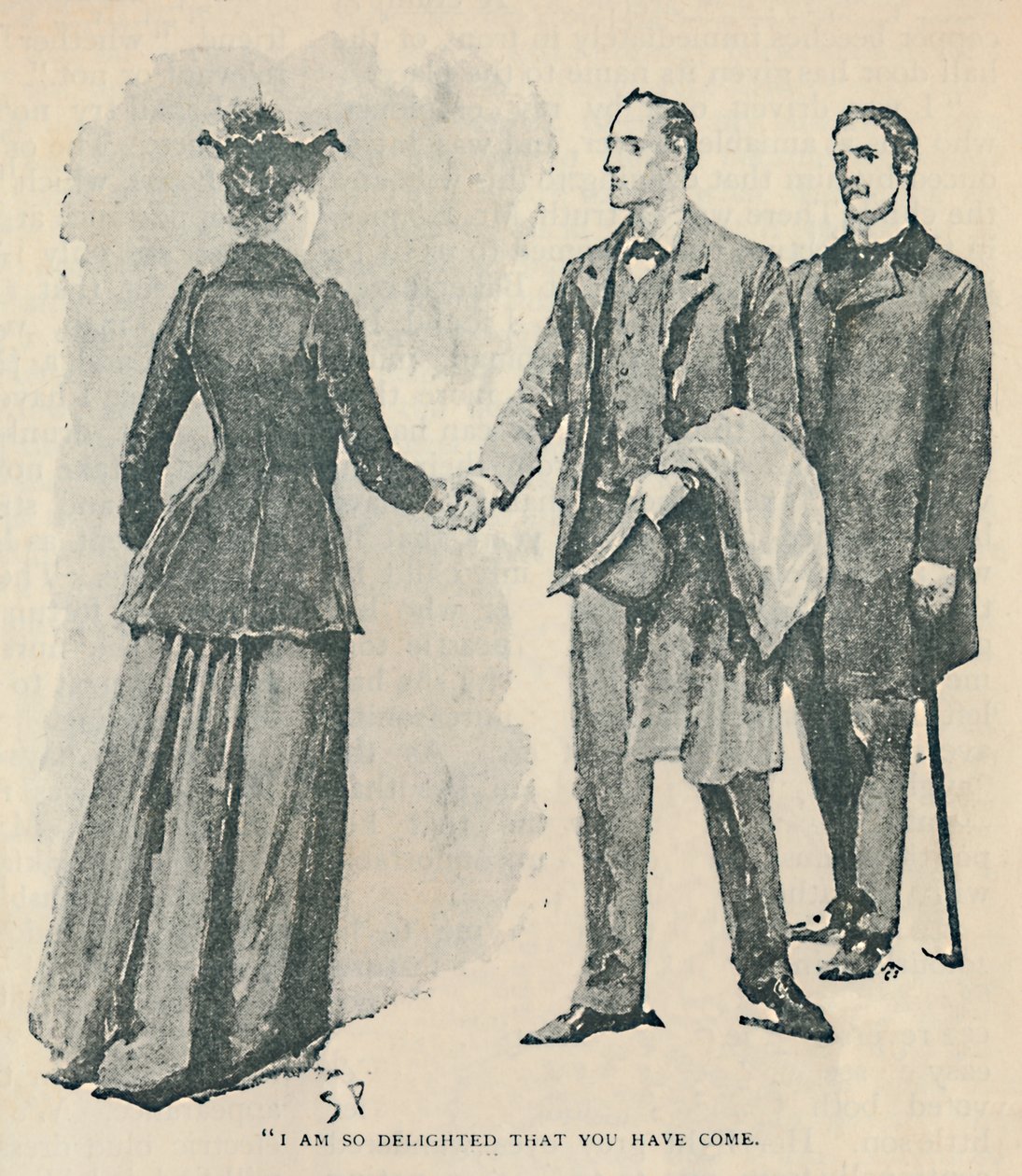 Jeg er så glad for at du har kommet, 1892 av Sidney Paget