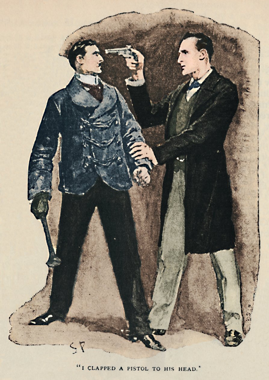 Jeg klappet en pistol mot hodet hans, 1892 av Sidney Paget