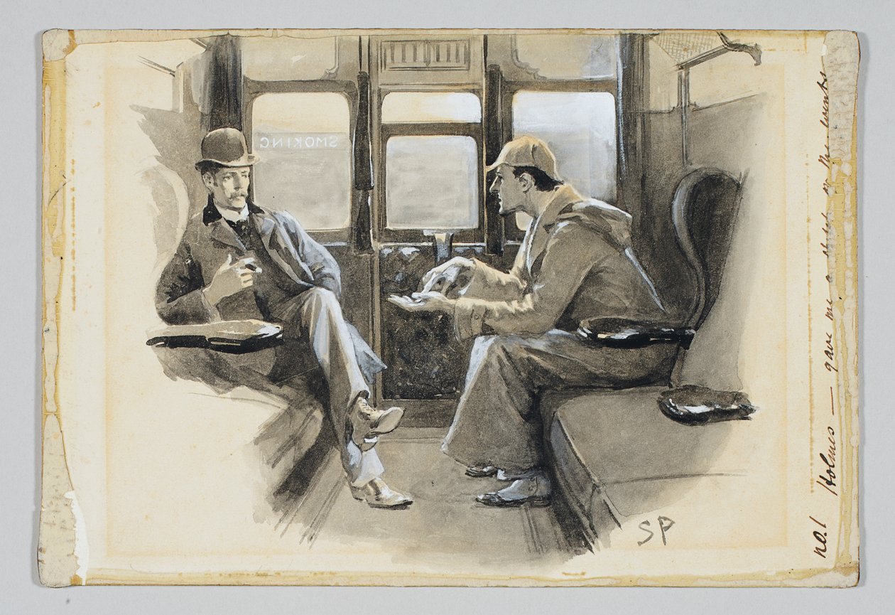 Illustrasjon for Arthur Conan Doyles Sherlock Holmes-historie "The Adventure of Silver Blaze", 1892 av Sidney Paget