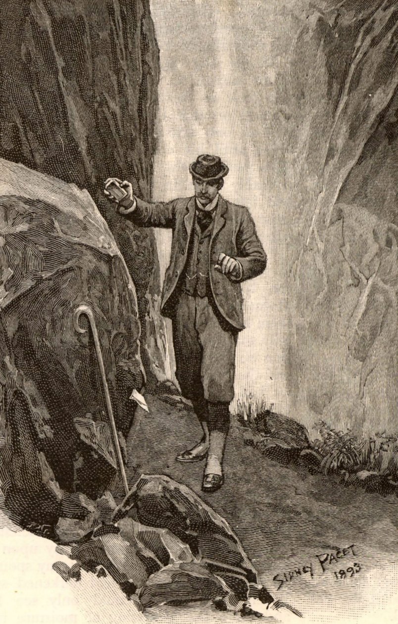 Illustrasjon for "The Adventures of Sherlock Holmes" av Sidney Paget