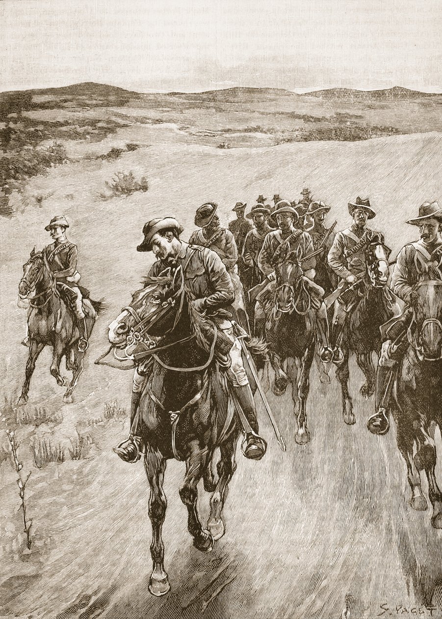 På sporet av Lobengula, 1893, illustrasjon fra 