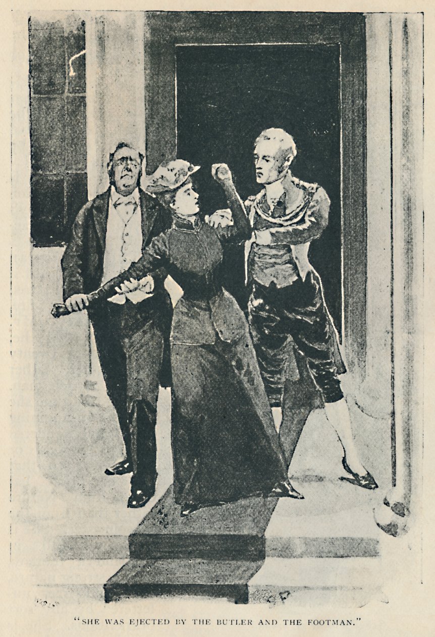 Hun ble kastet ut av Butler And The Footman, 1892 av Sidney Paget