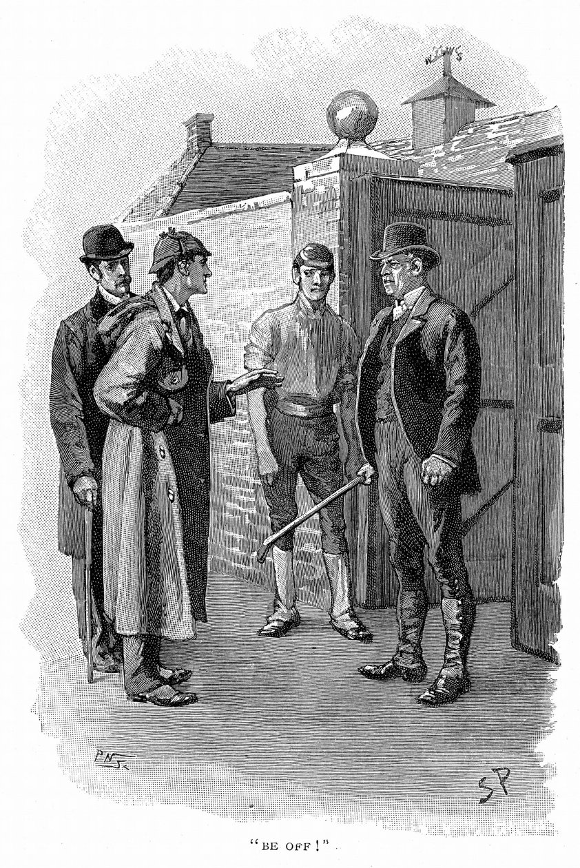 Sherlock Holmes og Dr Watson undersøker av Sidney Paget