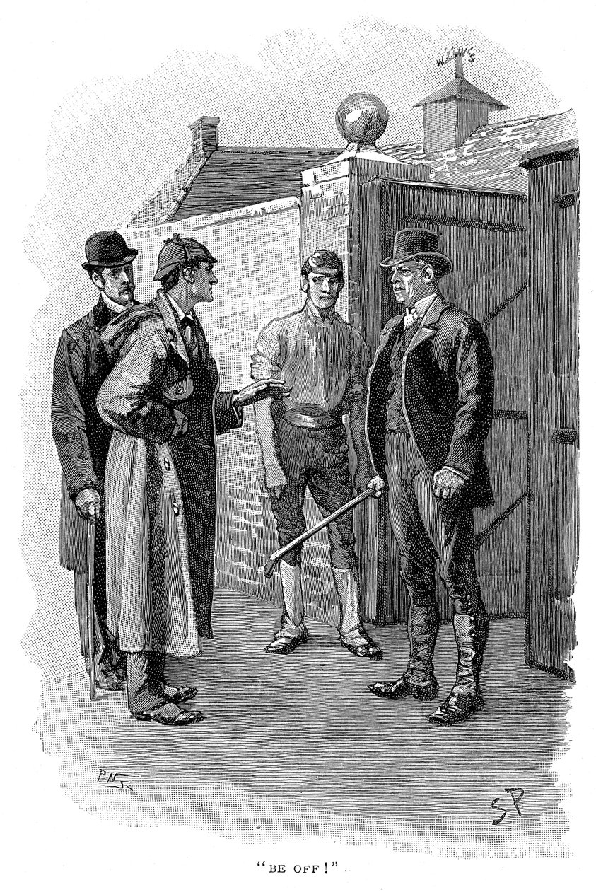 The Adventure of Silver Blaze, Holmes avhører en mistenkt av Sidney Paget