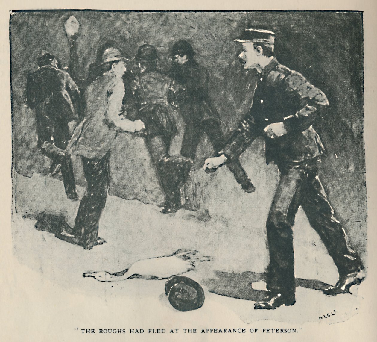 The Roughs hadde flyktet ved Petersons opptreden, 1892 av Sidney Paget