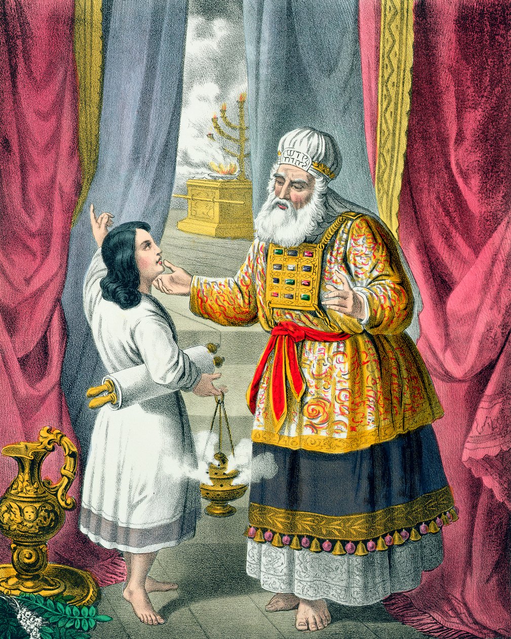 Eli spurte Samuel angående synet hans, 1870-tallet av Siegfried Detlev Bendixen