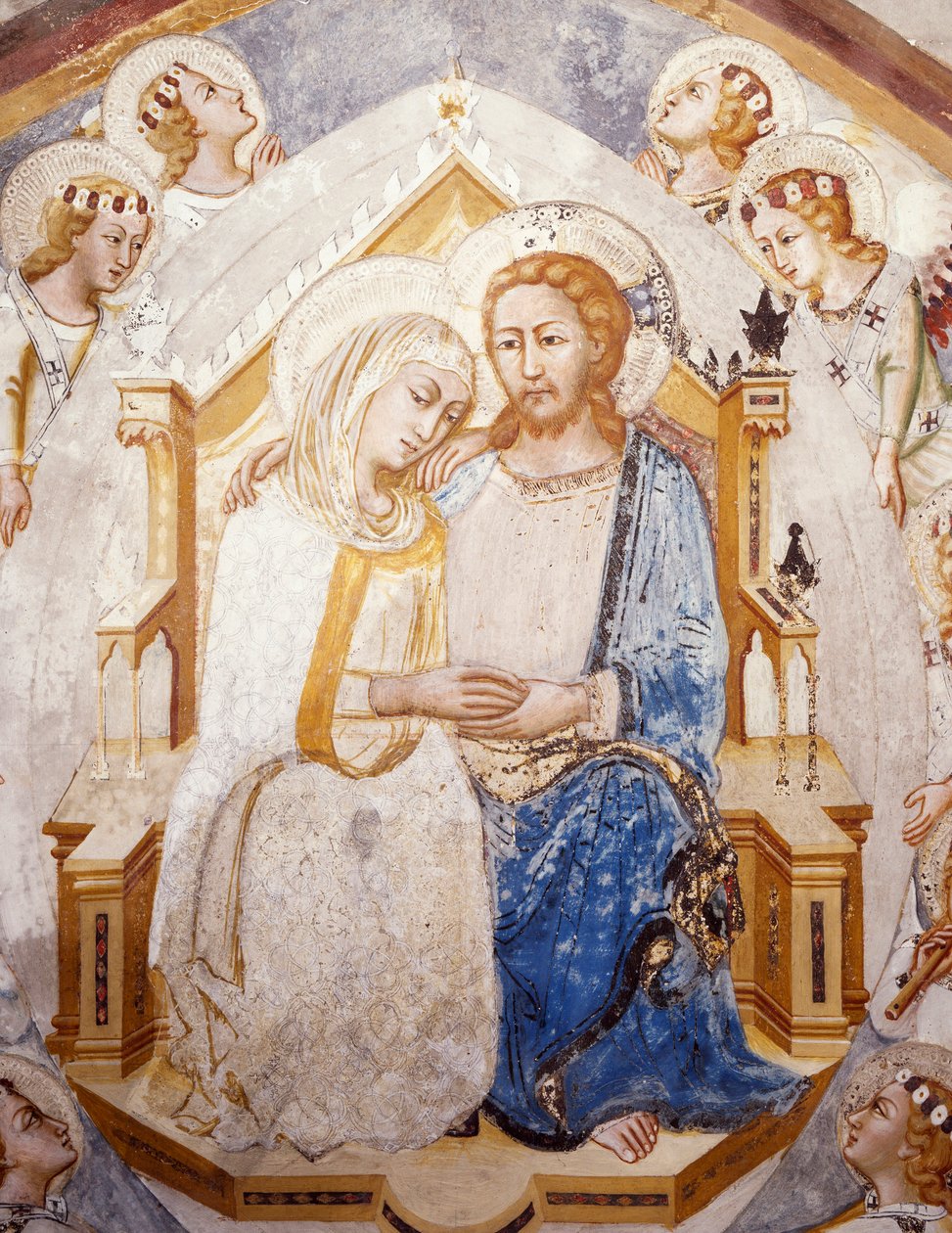 The Assumption of the Virgin, detalj av Sienese School