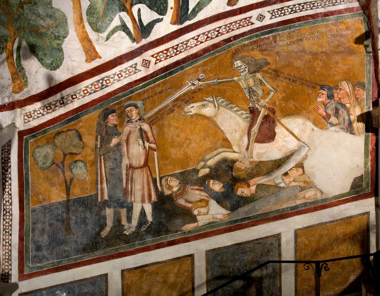 Dødens triumf Detalj av en freskomaleri fra School of Siena av Sienese School