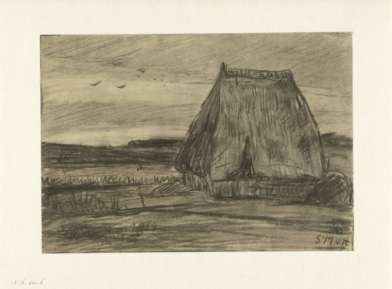 Landskap med hytte av Sientje Mesdag van Houten
