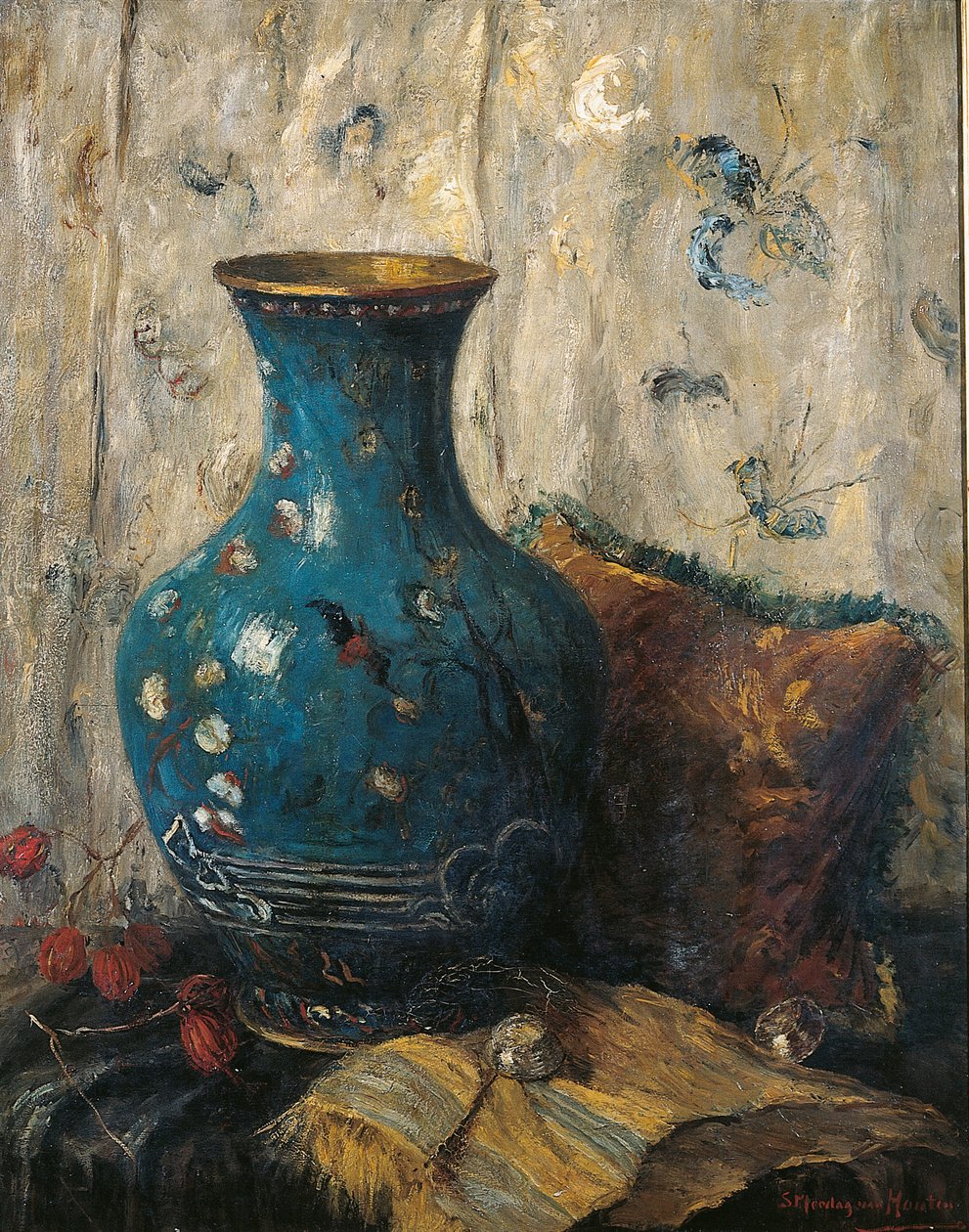 Blå vase av Sientje Mesgad van Houten