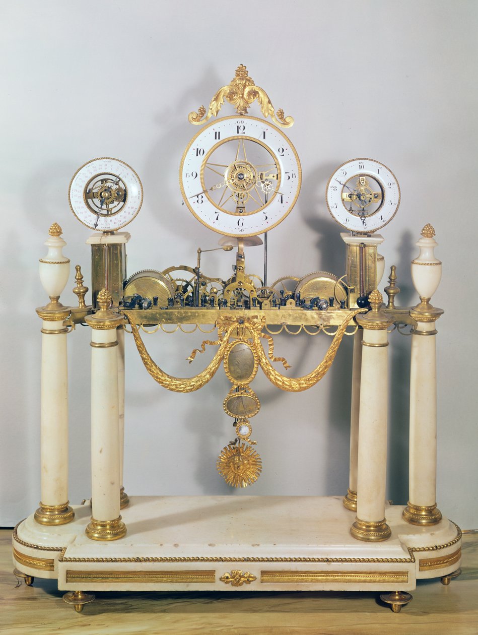 Klokke, 1795 (gull, marmor og bronse) av Sigird Darlot