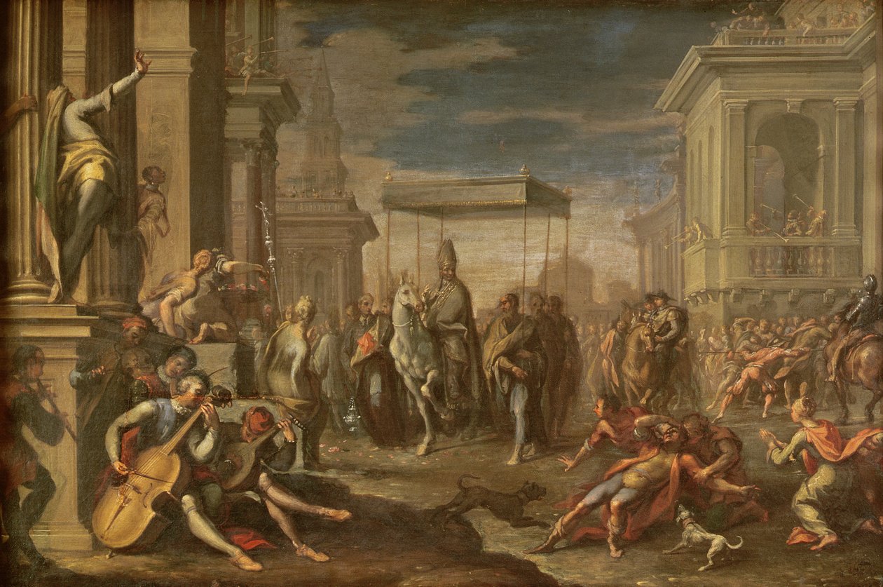 Miraklet til St. Ambrosius av Sigismondo Caula