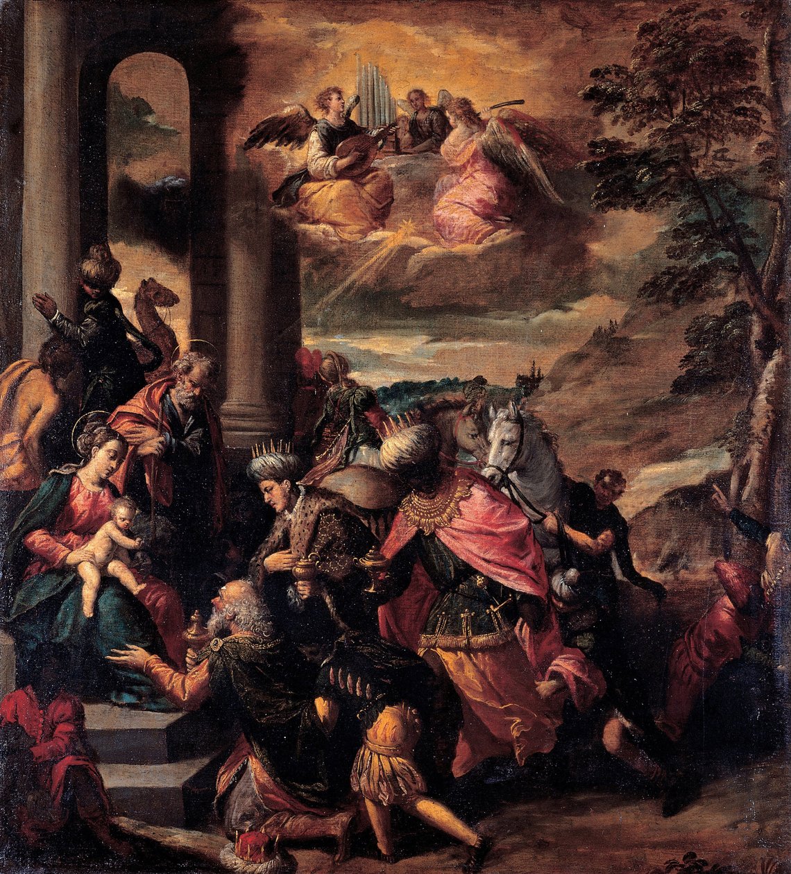 The Adoration of the Magi, 1580 av Sigismondo Scarsellino