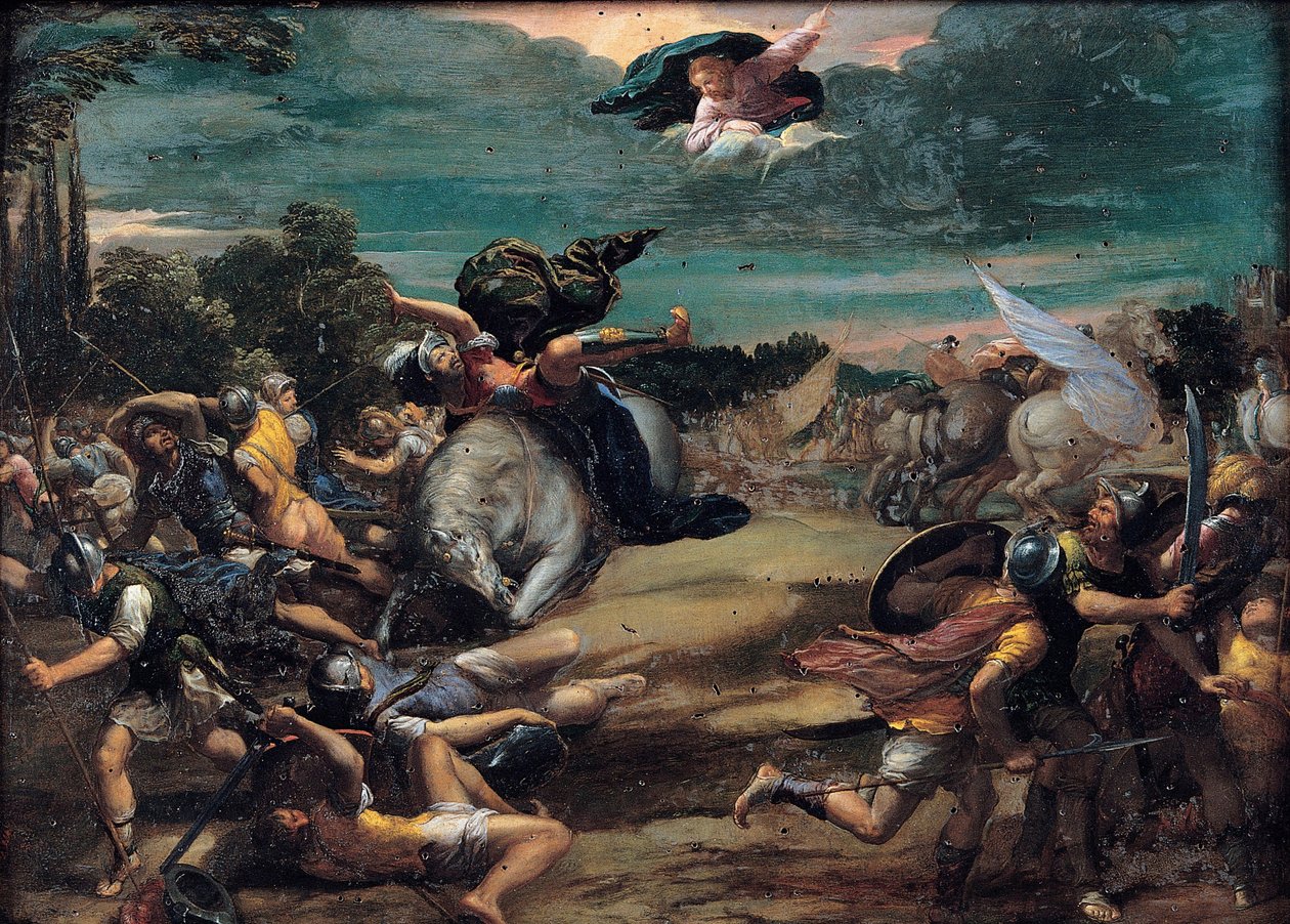 Konverteringen på vei til Damaskus, 1590-1595 av Sigismondo Scarsellino