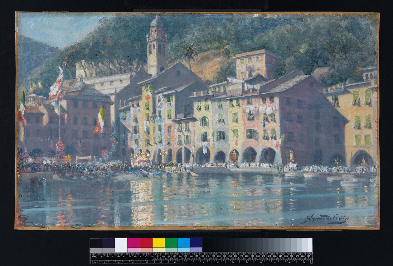 San Giorgio-festen, Portofino av Sigismund Christian Hubert Goetze
