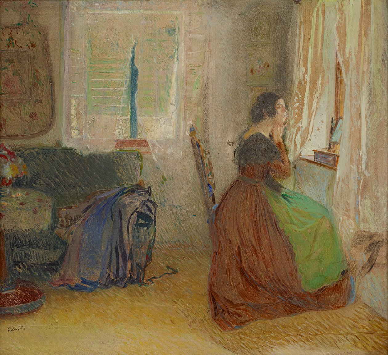 Rom i et gammelt skogshus av Sigmund Walter Hampel