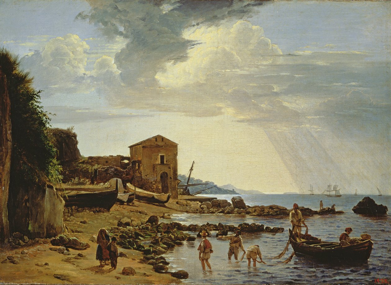 Stranden ved Sorrento med utsikt over øya Capri av Silvestr Fedosievich Shchedrin