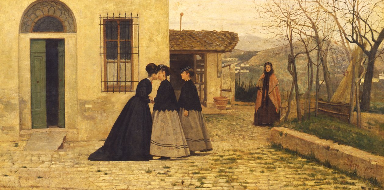 Besøket, 1868 av Silvestro Lega
