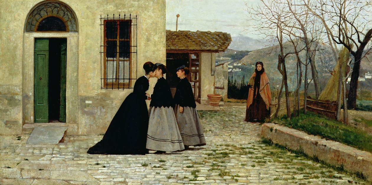Besøket, 1868 av Silvestro Lega