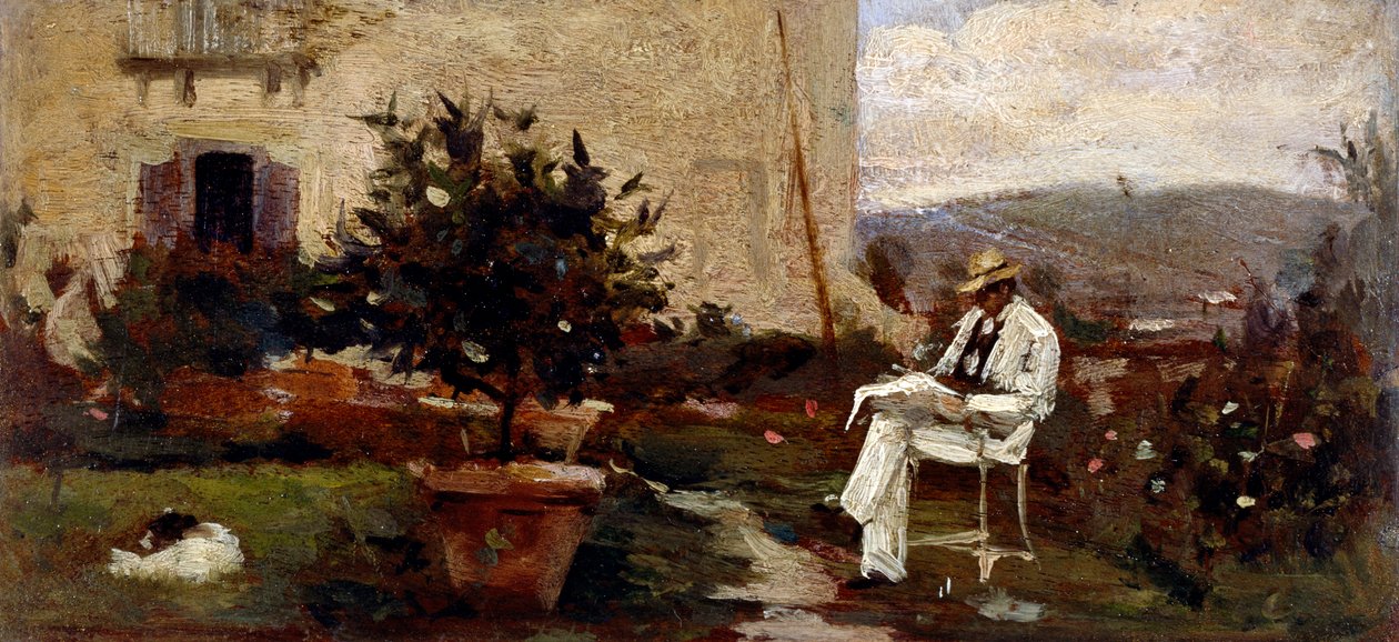 Luigi Tommasi i hagen av Silvestro Lega