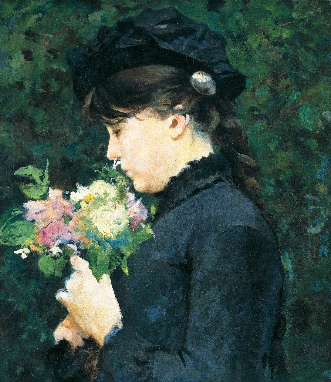 Portrett av Eleonora Tommasi, av Silvestro Lega (1826-1895), olje på lerret, 48x40 cm av Silvestro Lega