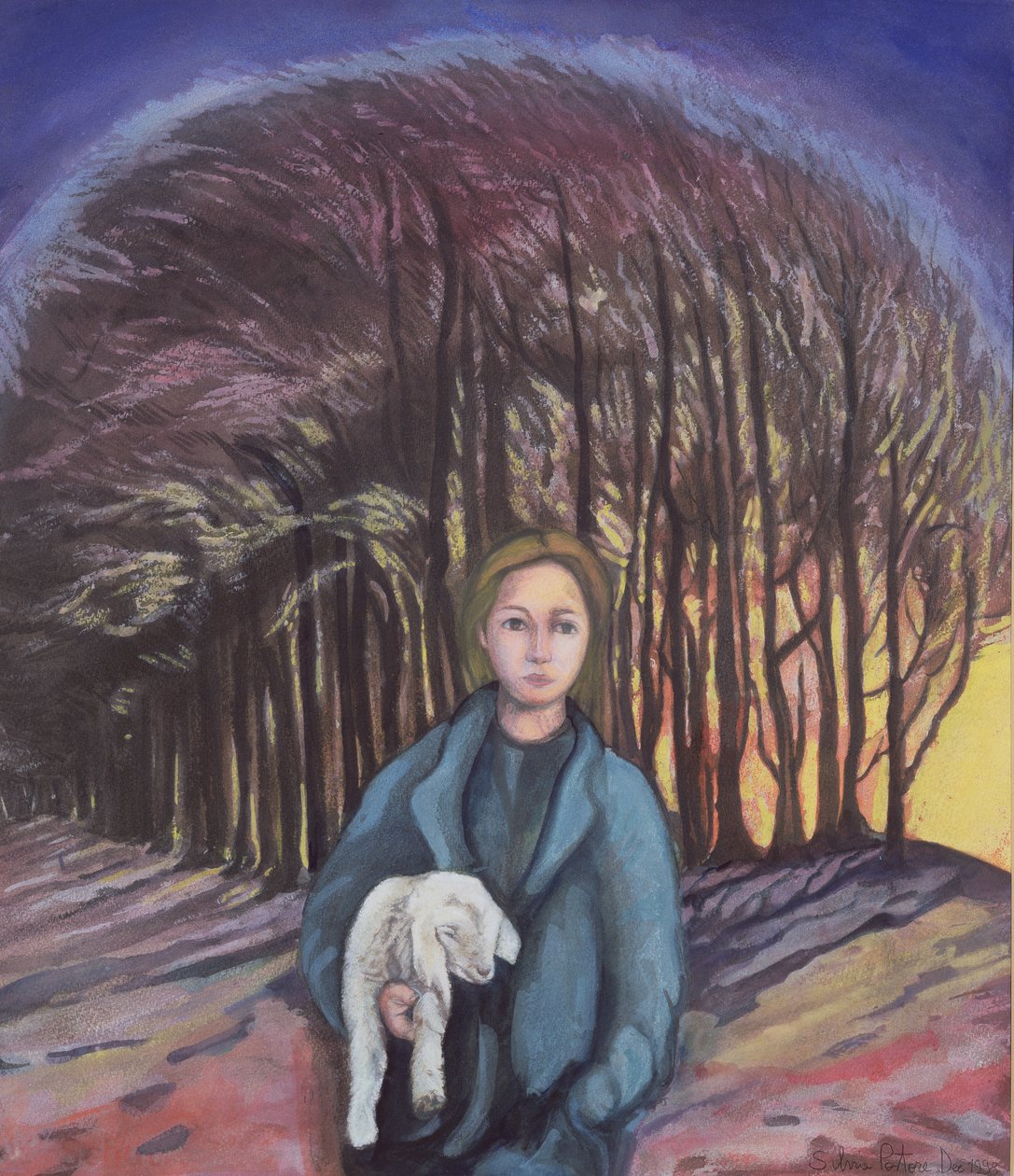 The Lamb, 1999 (wc på papir) av Silvia Pastore