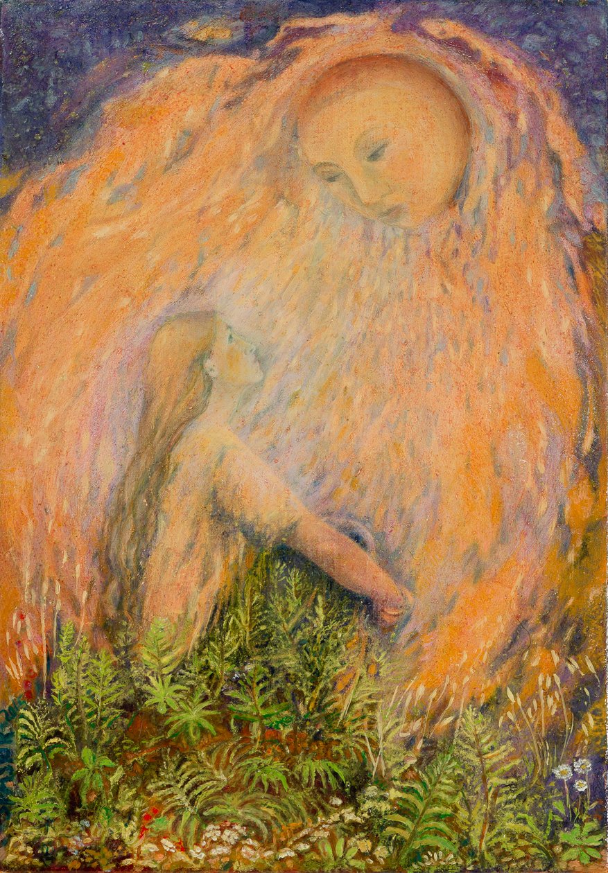 Lengsel, 2015 (olje på gessoed trepanel) av Silvia Pastore