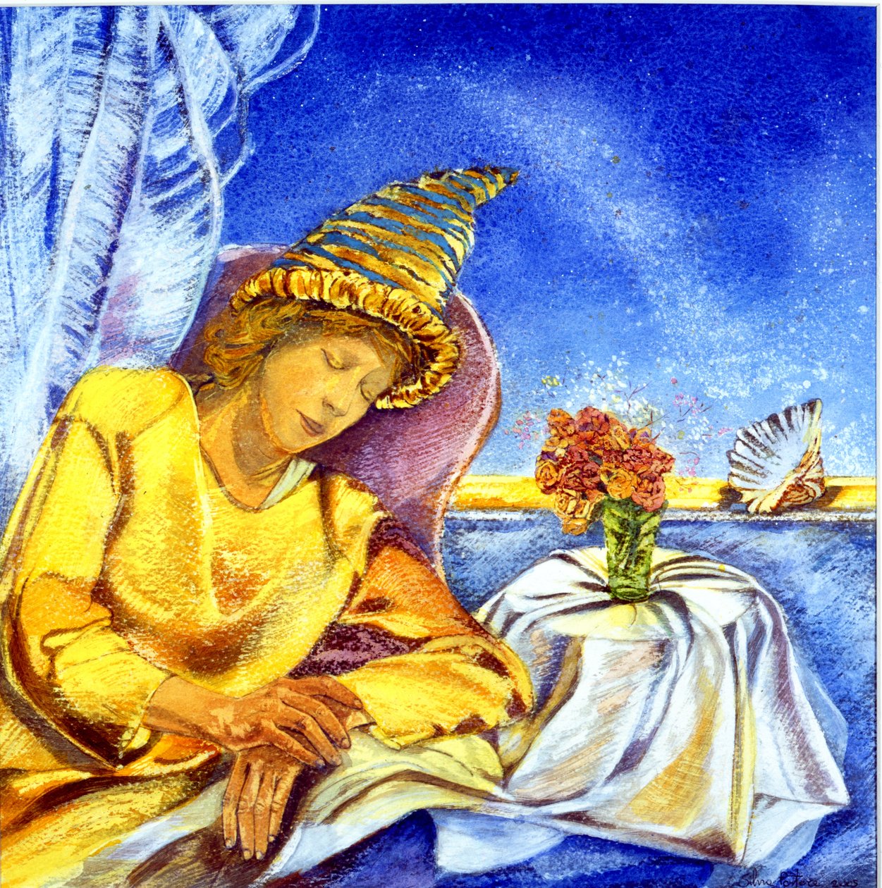 Sleeping Magician, 2005 (akvarell) av Silvia Pastore