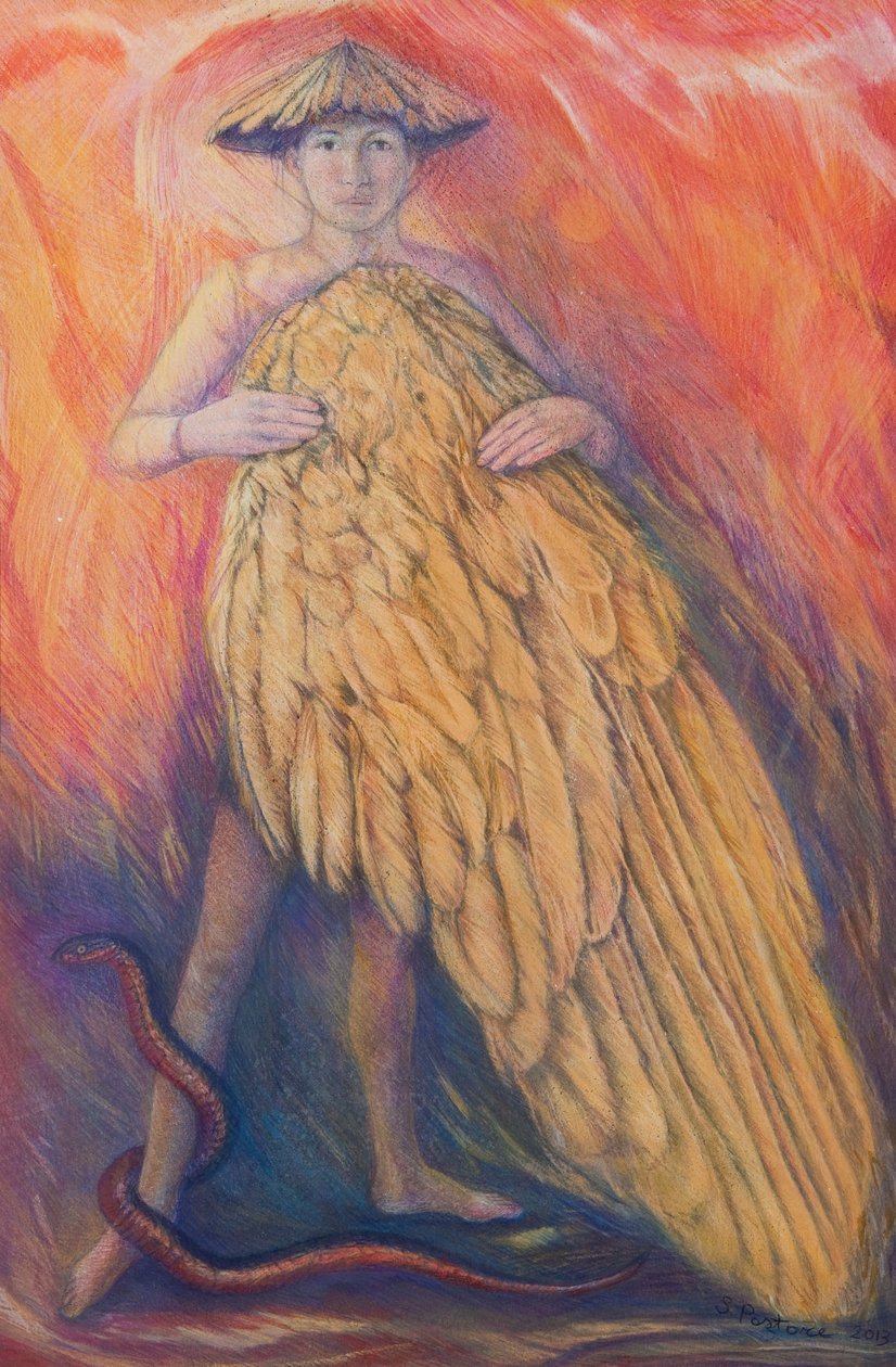 The Gift, 2013 (pastell på papir) av Silvia Pastore