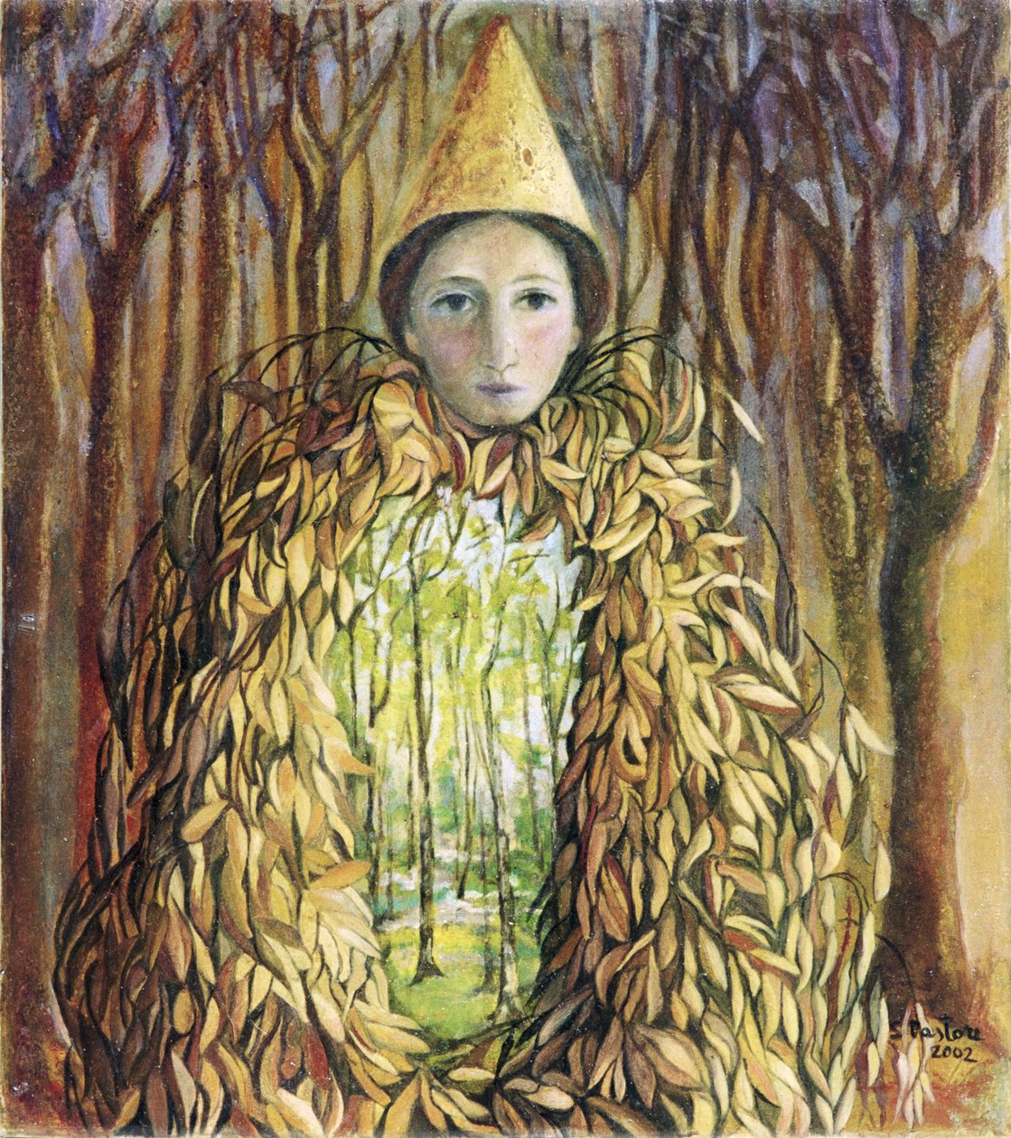 Winter Solstice, 2002 (olje på gessoed panel) av Silvia Pastore