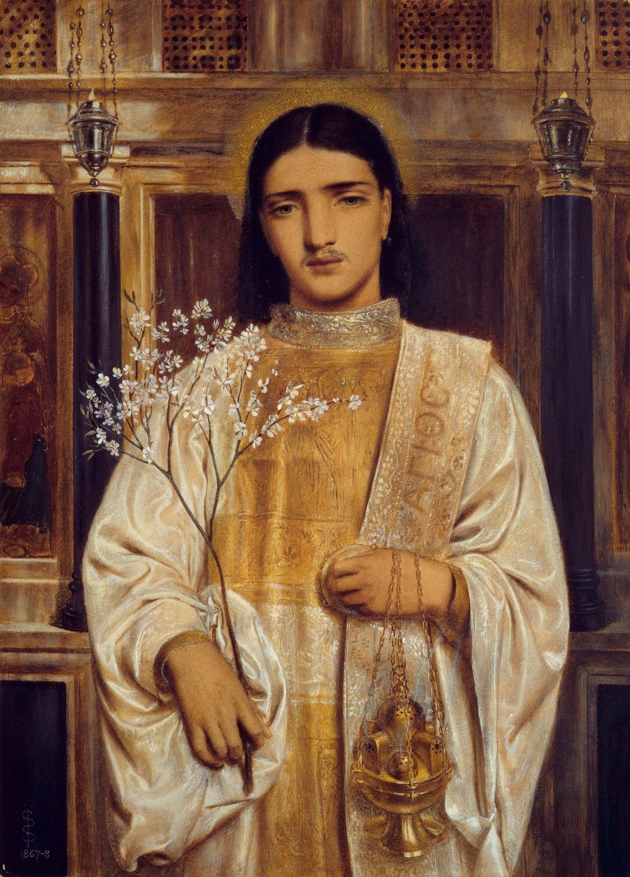 En helgen fra den østlige kirke av Simeon Solomon