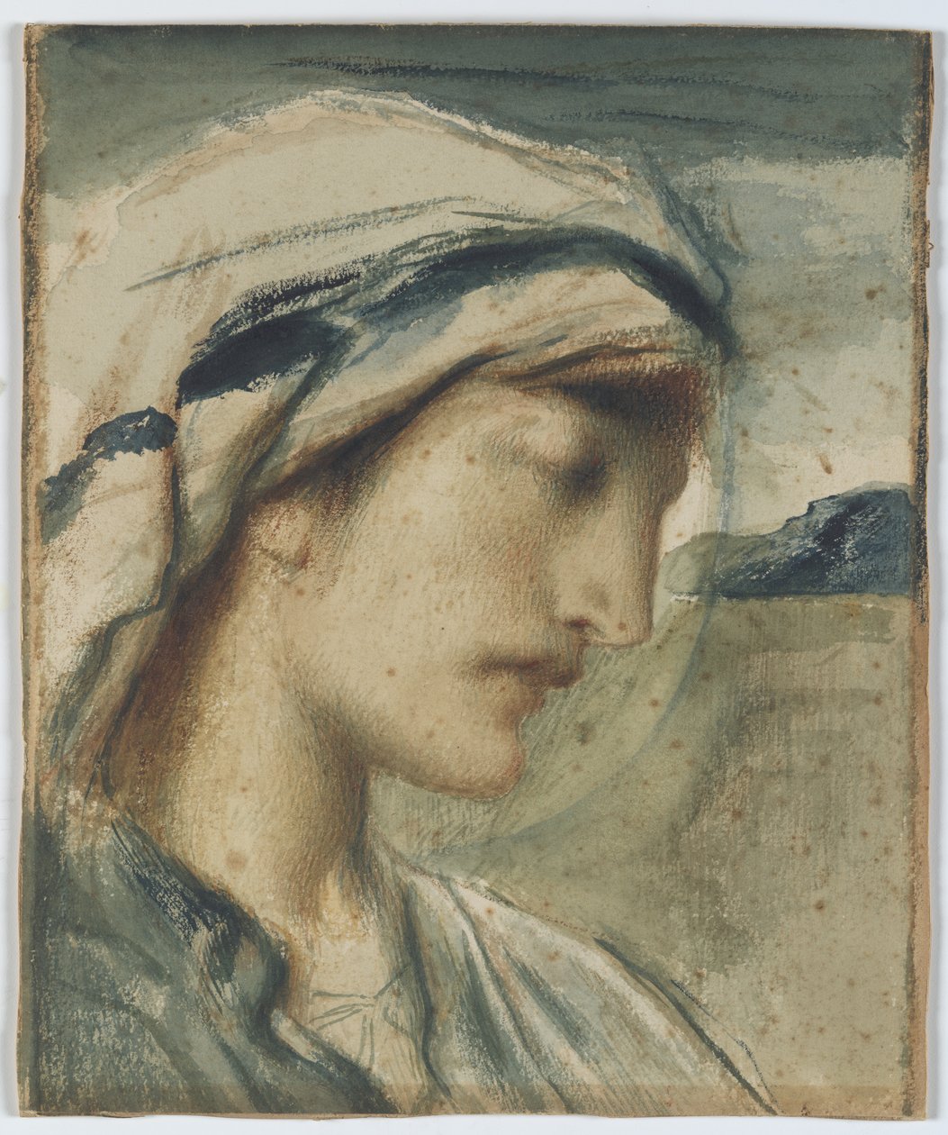 Figur med hodeskjerf av Simeon Solomon