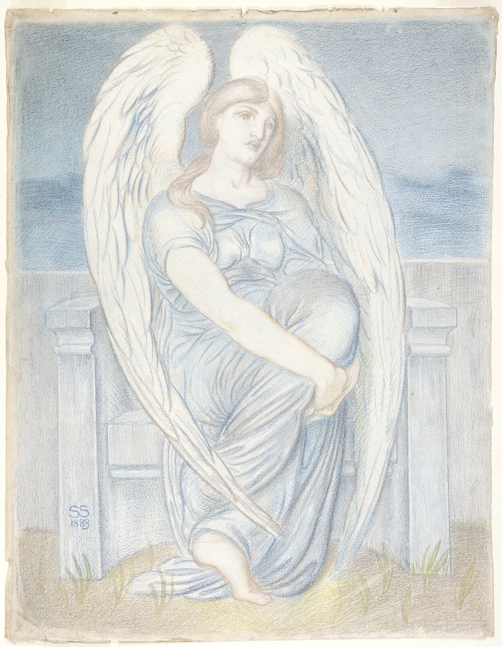 Sittende engel av Simeon Solomon