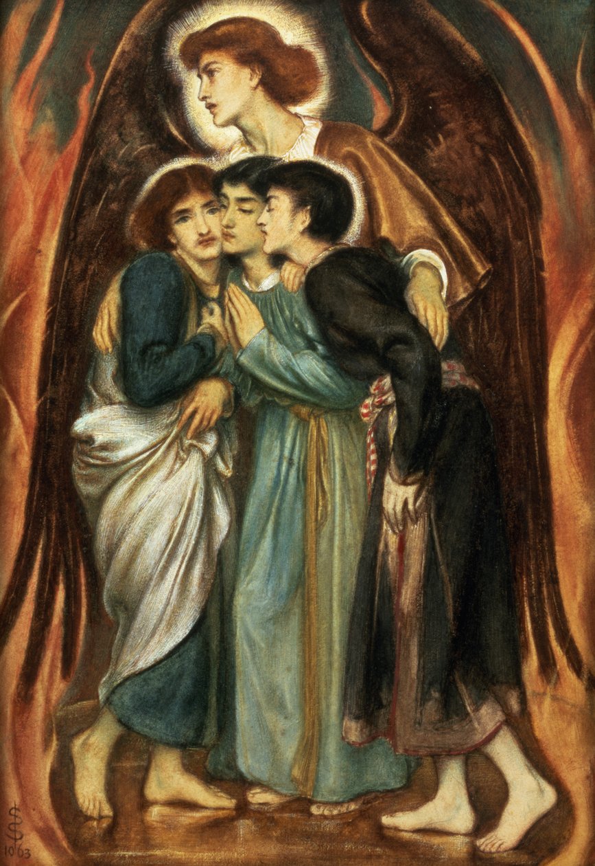 Shadrak, Mesjak og Abednego i den brennende ovnen av Simeon Solomon