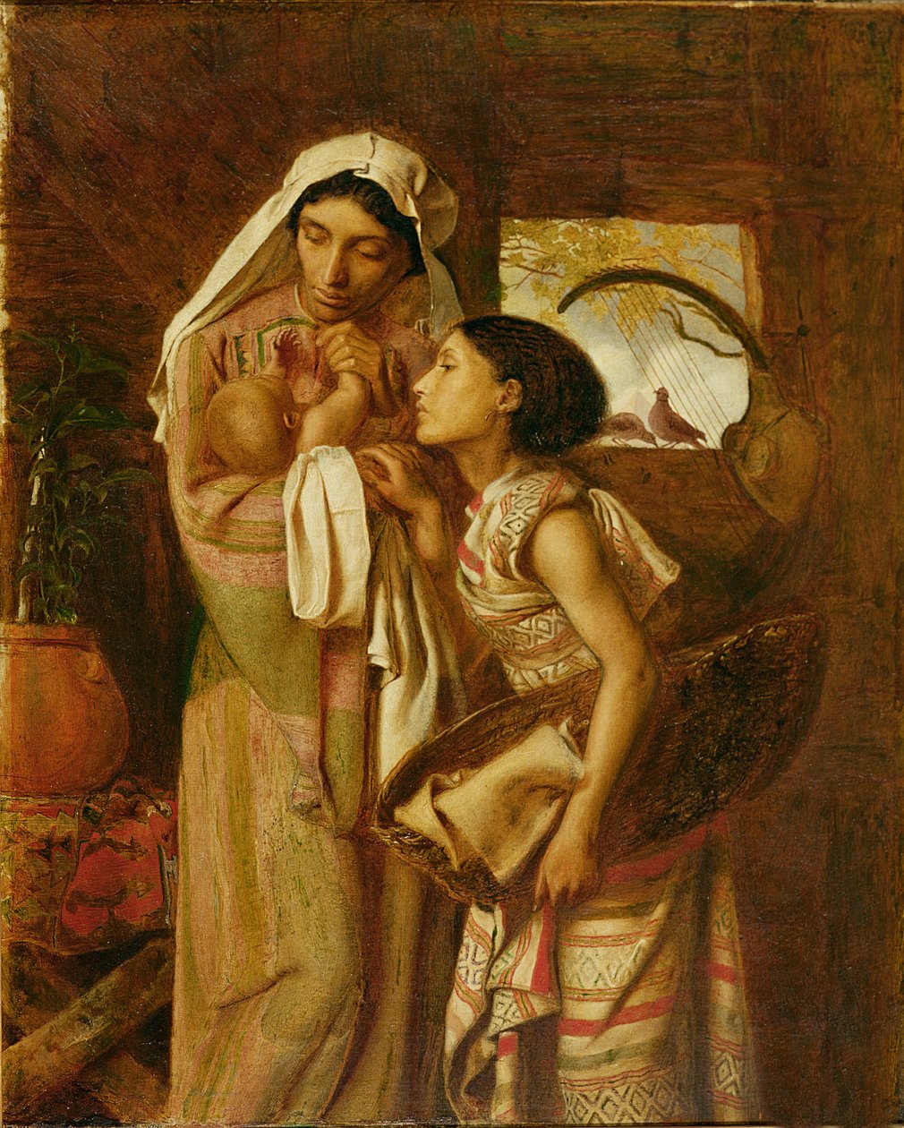 The Mother of Moses, ca. 1860 (olje på lerret) av Simeon Solomon
