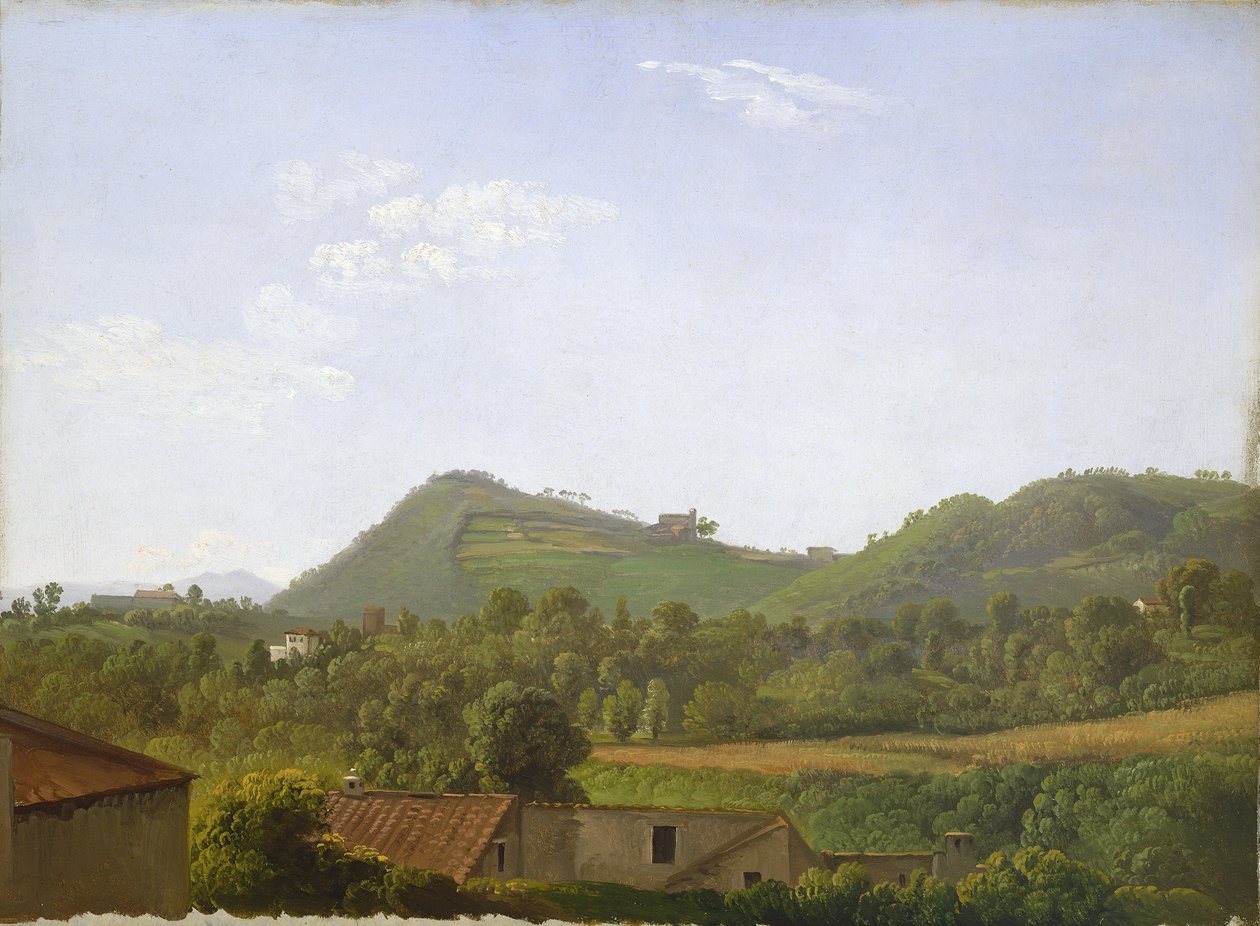 Utsikt nær Napoli, ca. 1806 (olje på papir på lerret) av Simon Alexandre Clément Denis