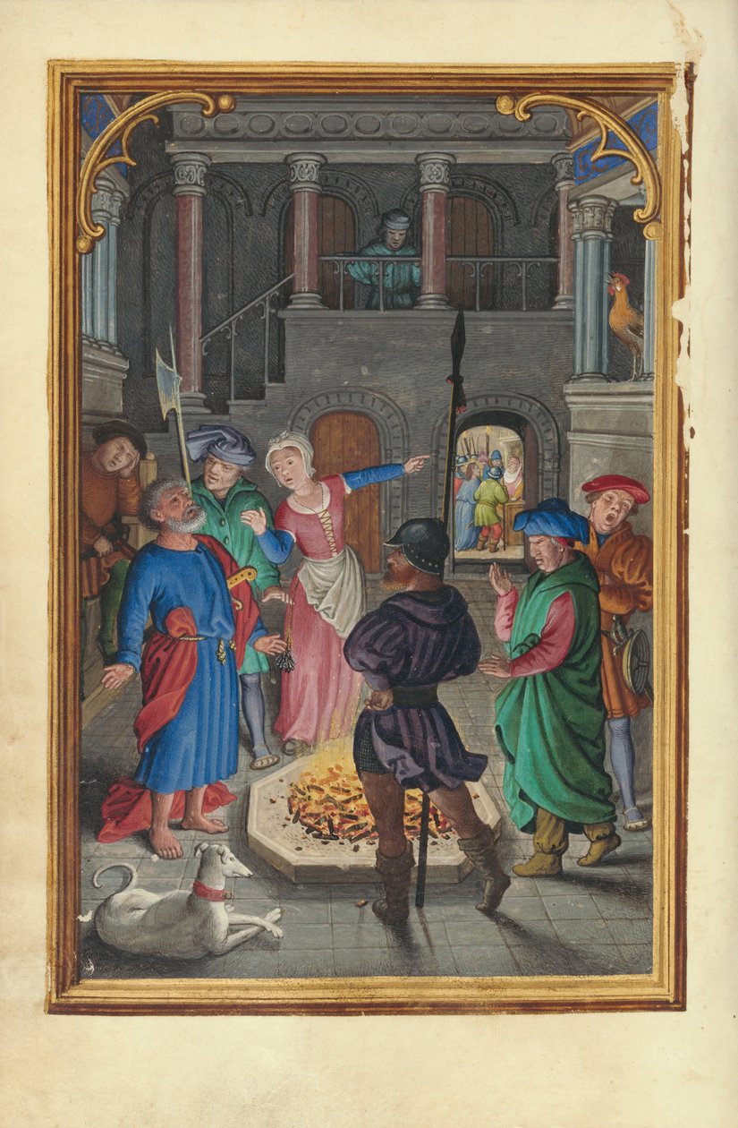 Denial of Saint Peter av Simon Bening