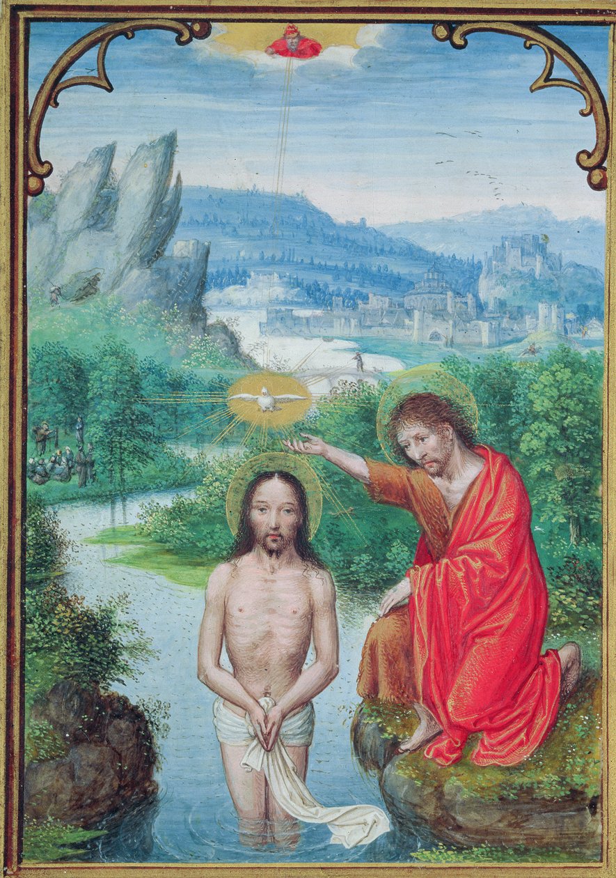 W.99 fol.24v Kristi dåp av Simon Bening