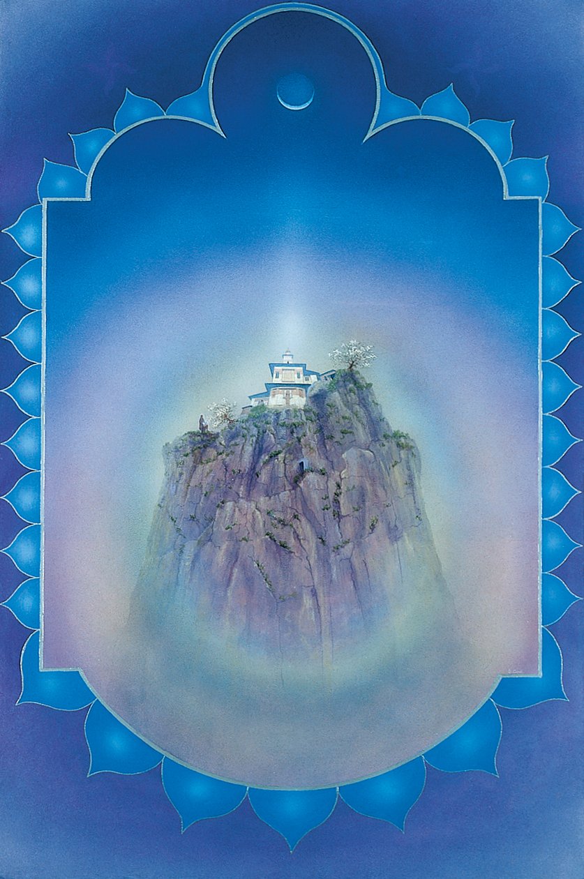 Radiant Mountain (akryl på lerret) av Simon Cook